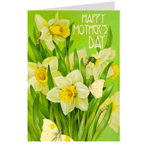 Yellow Daffodils Mother's Day Card ~ England